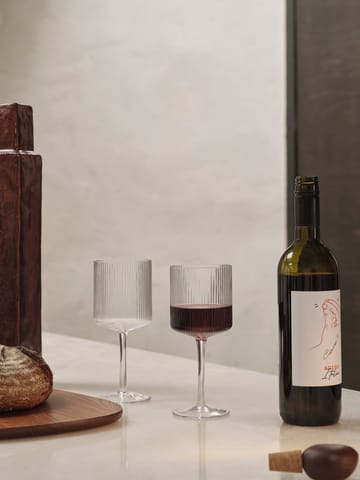 Ripple rødvinsglass 32,5 cl 2-pakning - Clear - Ferm Living