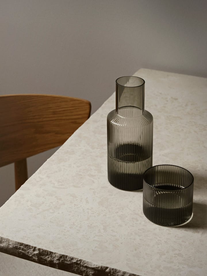 Ripple small karaffel sett, Smoked grey Ferm Living