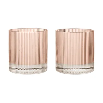 Ripple tumbler glass 25 cl 2-pakning - Blush - Ferm Living