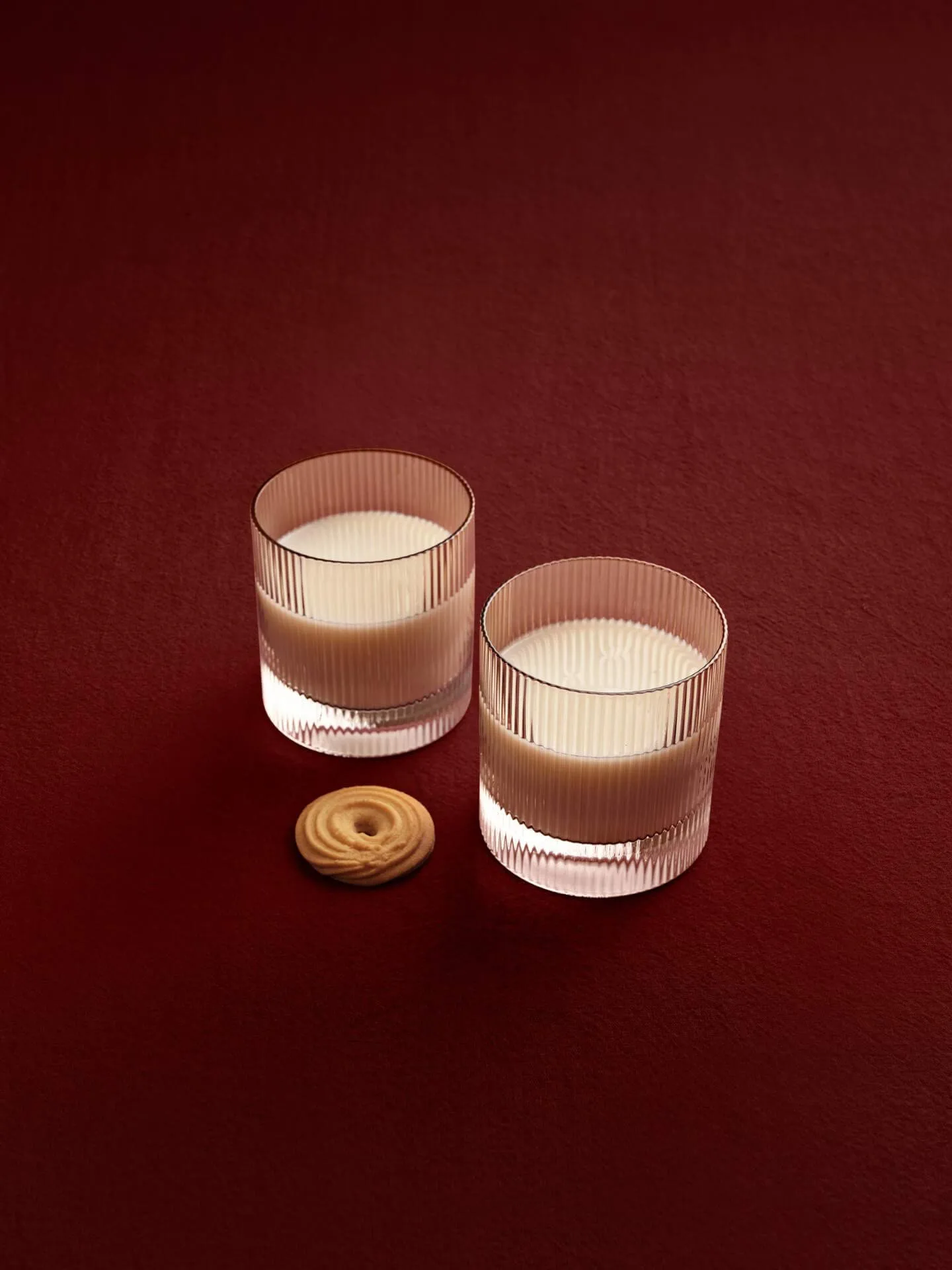 Ripple tumbler glass 25 cl 2-pakning, Blush Ferm Living