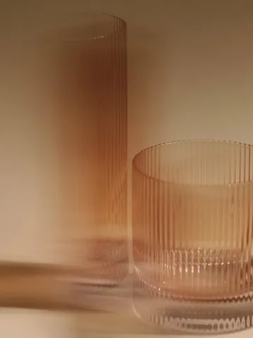Ripple tumbler glass 25 cl 2-pakning - Blush - Ferm Living