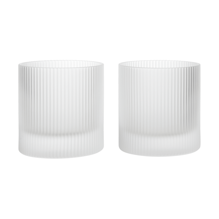 Ripple tumbler glass 25 cl 2-pakning - Frosted - Ferm Living