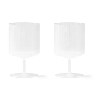 Ripple vinglass 2-pakning - Frosted - Ferm Living