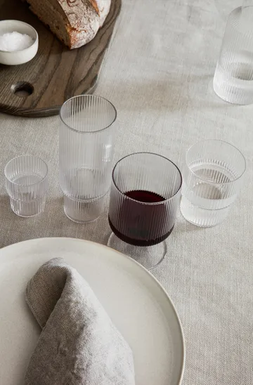 Ripple vinglass 2-pakning - Klar - Ferm Living