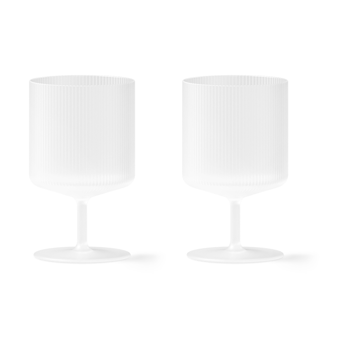 Ripple vinglass 2-stk. - Frosted - Ferm Living