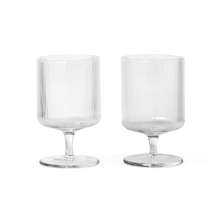 Ripple vinglass 2-stk. - Klar - Ferm Living