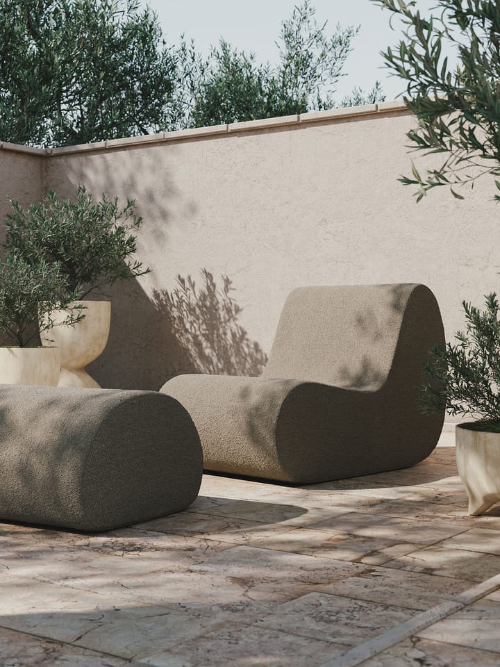 Rouli pouf pure bouclé sittepuff, Sand Ferm Living