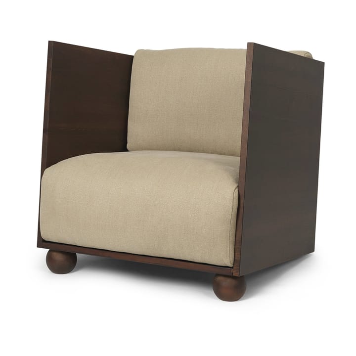 Rum lenestol rich linen, Dark stained-natural Ferm Living