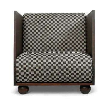 Rum Lounge Chair Check - Dark Stained-Sand-Black - Ferm Living
