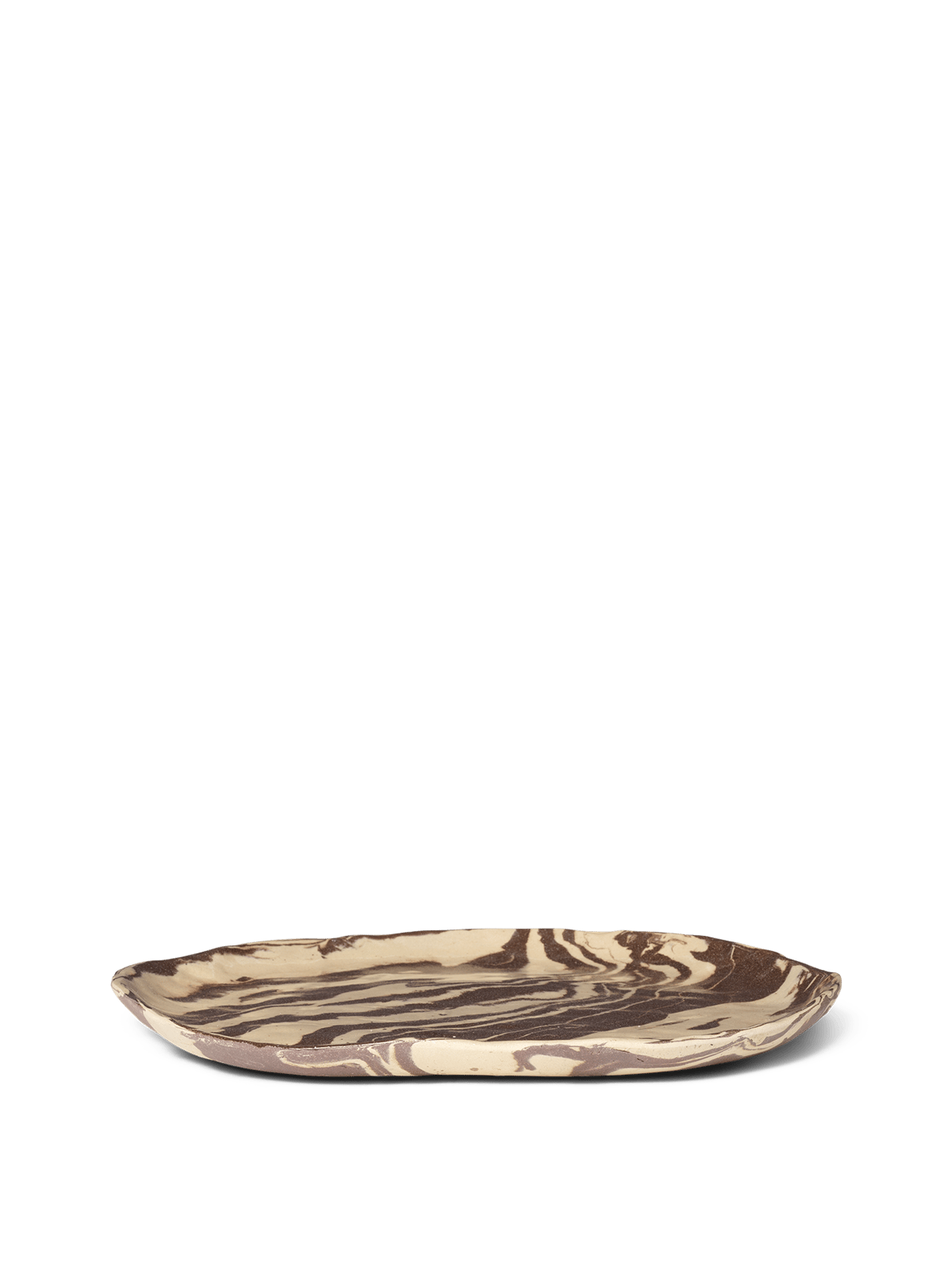 Ferm Living Ryu tallerken 34 cm Sand-brun | Skandinavisk Design | Middagstallerkener | Beige