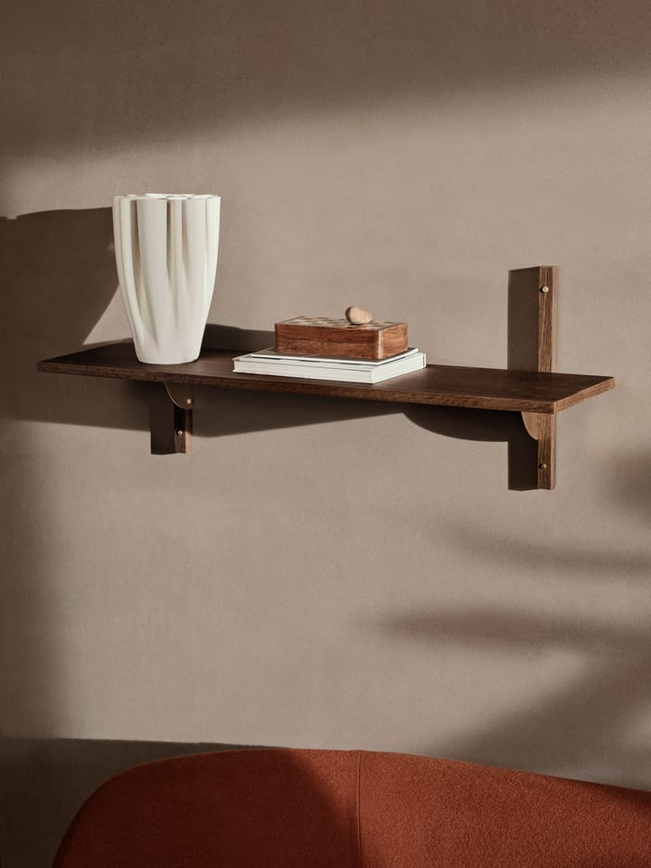 Sector hylle L/S, Smoked Oak, brass Ferm Living