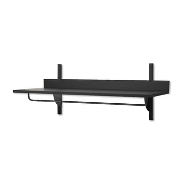 Sector hylle med stang 37 x 87 cm - Black ash-black brass - ferm LIVING