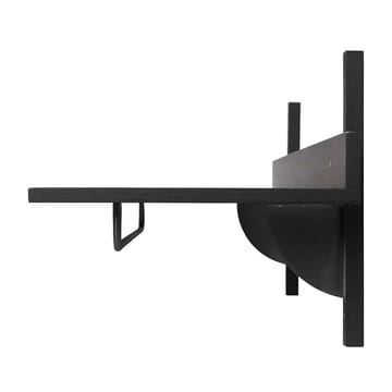 Sector hylle med stang 37 x 87 cm - Black ash-black brass - Ferm Living