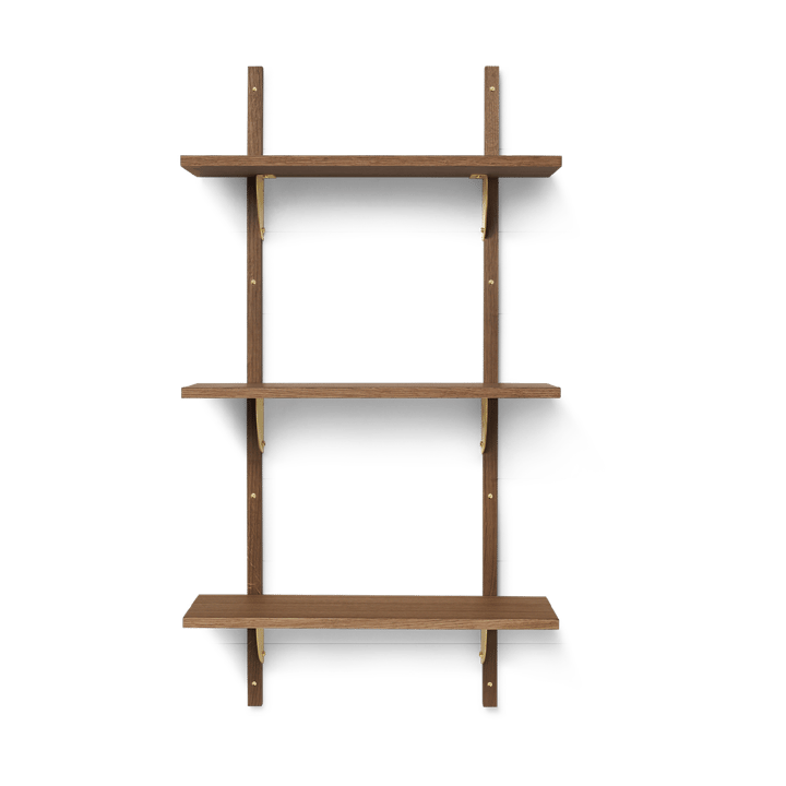 Sector hylle triple narrow - Smoked Oak, brass - Ferm Living
