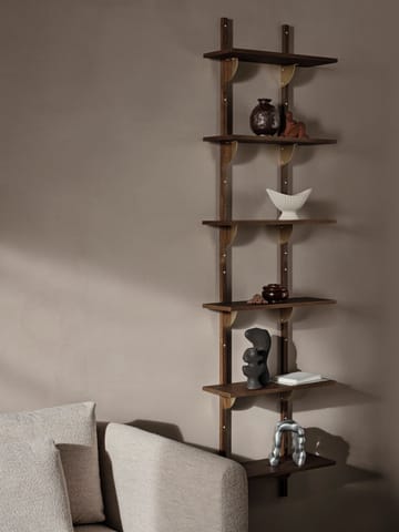 Sector hylle triple narrow - Smoked Oak, brass - Ferm Living