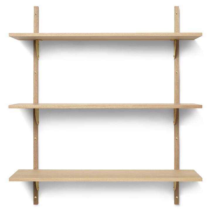 Sector hylle triple wide - Eik-messing - Ferm Living