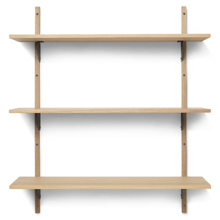 Sector hylle triple wide - Eik-svart - Ferm LIVING