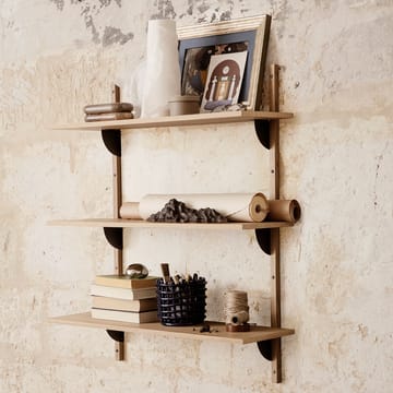 Sector hylle triple wide - Eik-svart - Ferm Living
