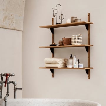 Sector hylle triple wide - Eik-svart - Ferm Living