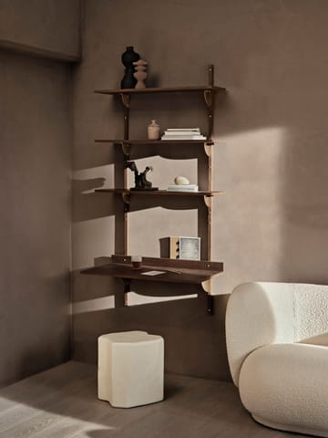 Sector hylle triple wide - Smoked Oak, brass - Ferm Living