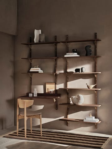Sector hylle triple wide - Smoked Oak, brass - Ferm Living
