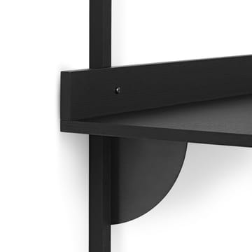 Sector skrivebord - Black ash-black brass - Ferm Living