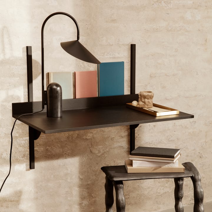 Sector skrivebord, Black ash-black brass Ferm Living