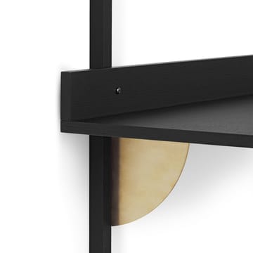 Sector skrivebord - Black ash-brass - ferm LIVING