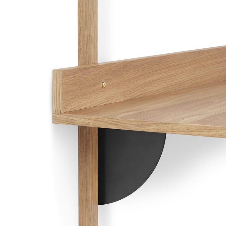 Sector skrivebord - Oak-black brass - ferm LIVING