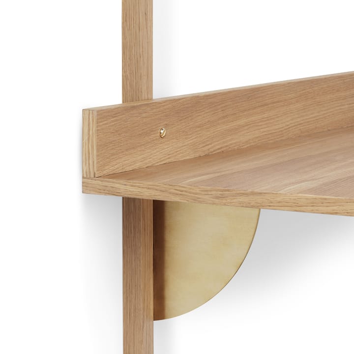 Sector skrivebord - Oak-brass - ferm LIVING