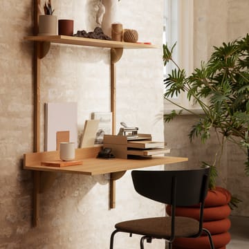 Sector skrivebord - Oak-brass - ferm LIVING