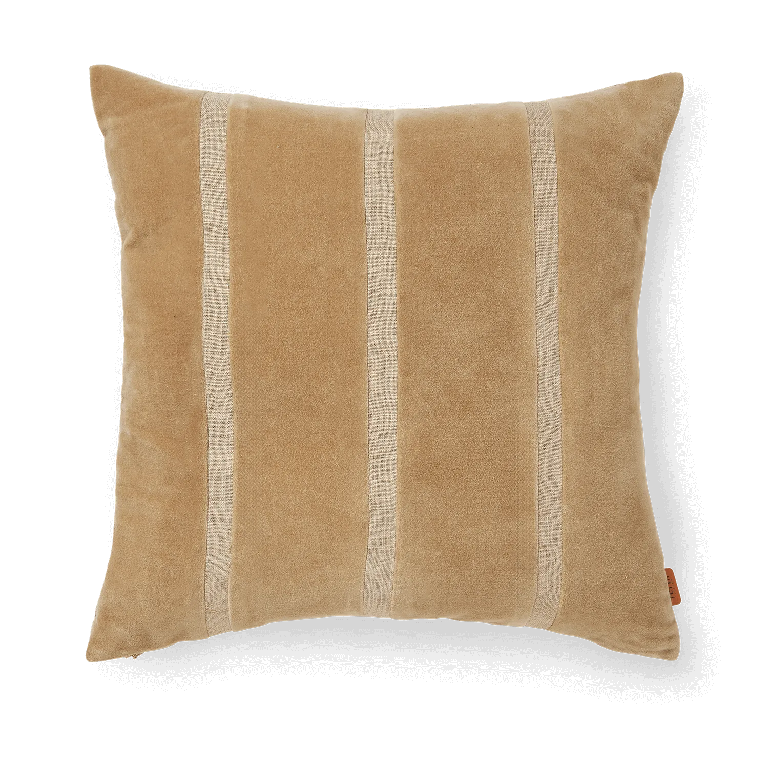 Senti Stripe pute 50x50 cm, Dark sand-linen Ferm Living