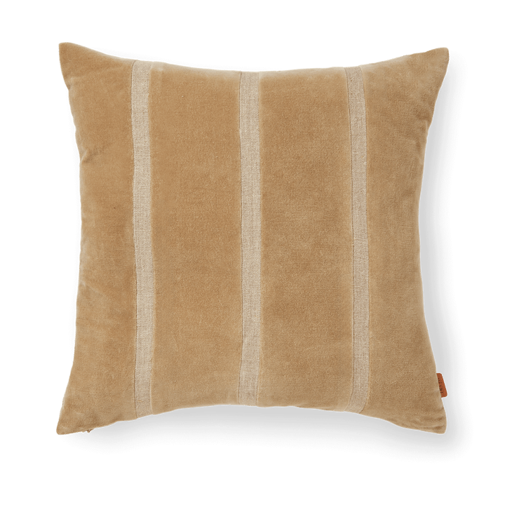 Senti Stripe pute 50x50 cm - Dark sand-linen - Ferm Living
