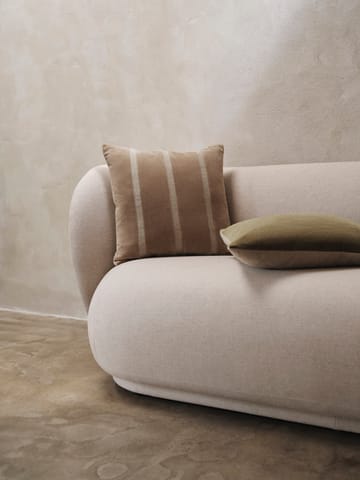 Senti Stripe pute 50x50 cm - Dark sand-linen - Ferm Living