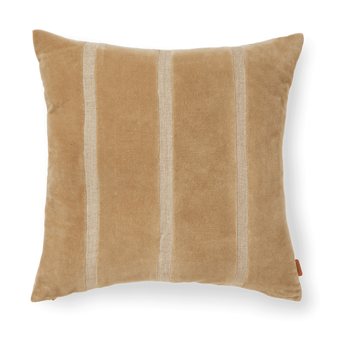 Senti Stripe putetrekk 50x50 cm - Dark sand-linen - Ferm Living