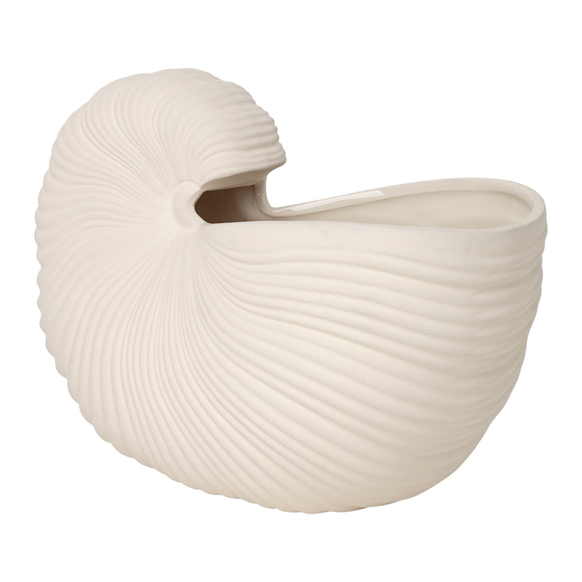 Bilde av ferm LIVING Shell krukke Off white