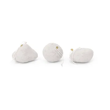 Snowball ornaments juletrepynt 3 deler - White - Ferm Living