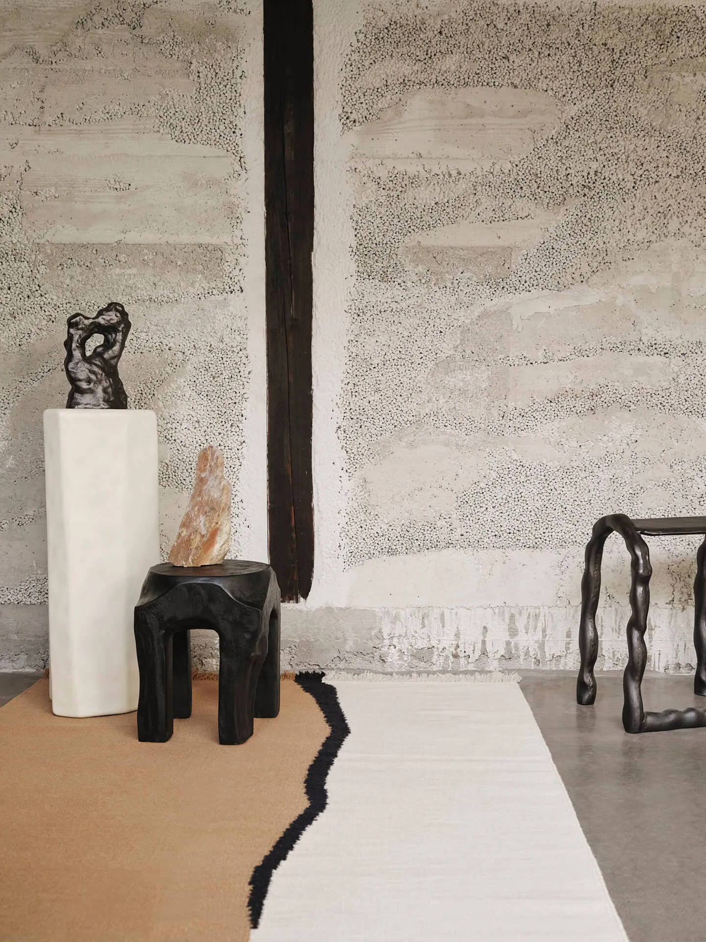 Soil Kelim teppe, Dark sand-off white, 140x200 cm Ferm Living