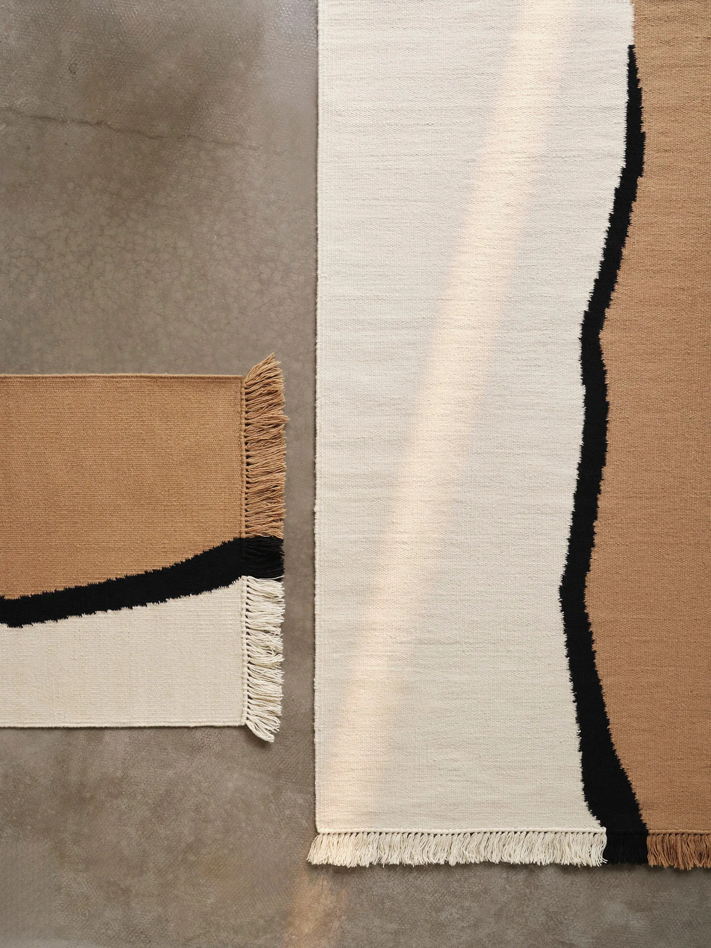 Soil Kelim teppe, Dark sand-off white, 170x240 cm Ferm Living