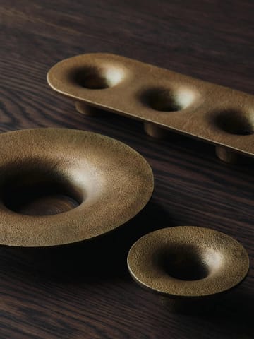 Soothe block lysestake Ø16 cm - Brass Finish - Ferm Living