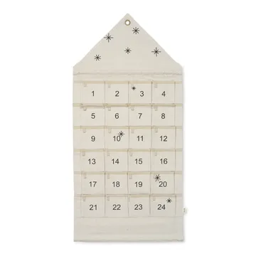 Star julekalender hus 100 cm - Sand - Ferm Living