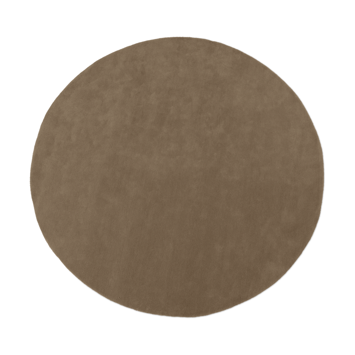 Stille tuftet teppe rundt - Ash Brown Ø240 cm - Ferm Living
