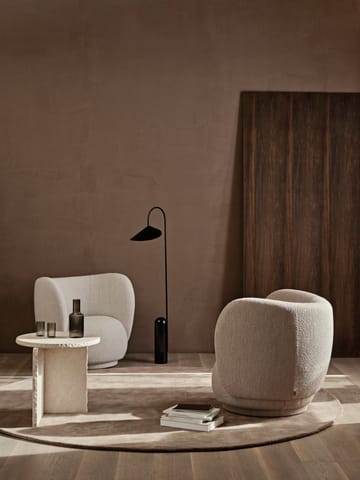 Stille tuftet teppe rundt - Ash Brown Ø240 cm - Ferm Living