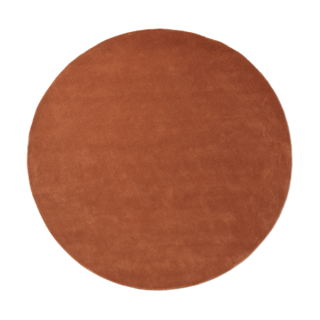 Stille tuftet teppe rundt - Red brown, Ø240 cm - Ferm Living