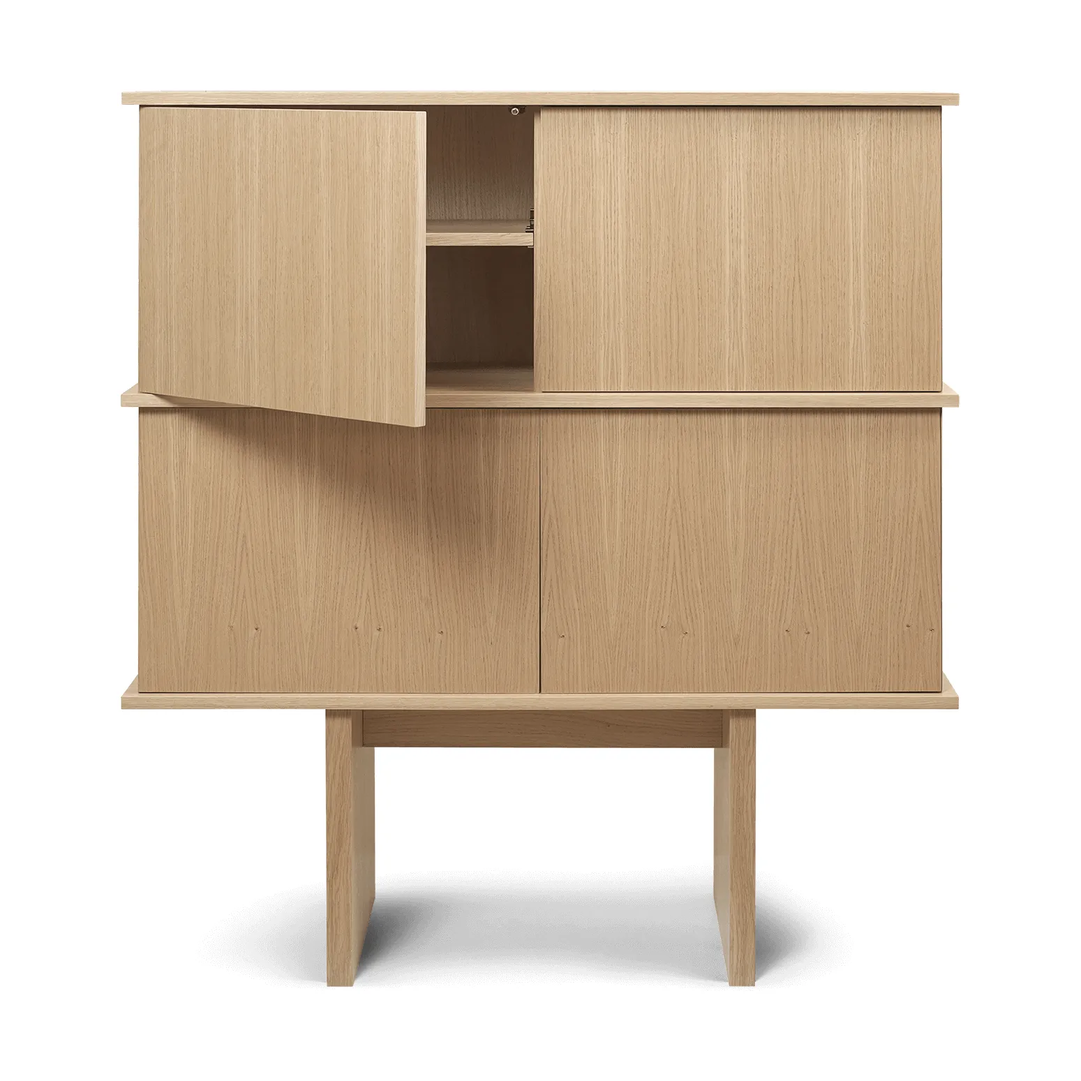 Stilt sideboard double 109x100 cm, Natural oak Ferm Living