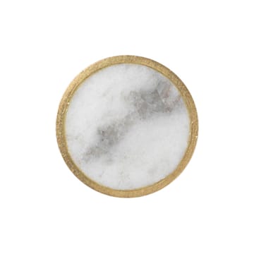 Stone knagg liten - hvit marmor-messing - Ferm Living