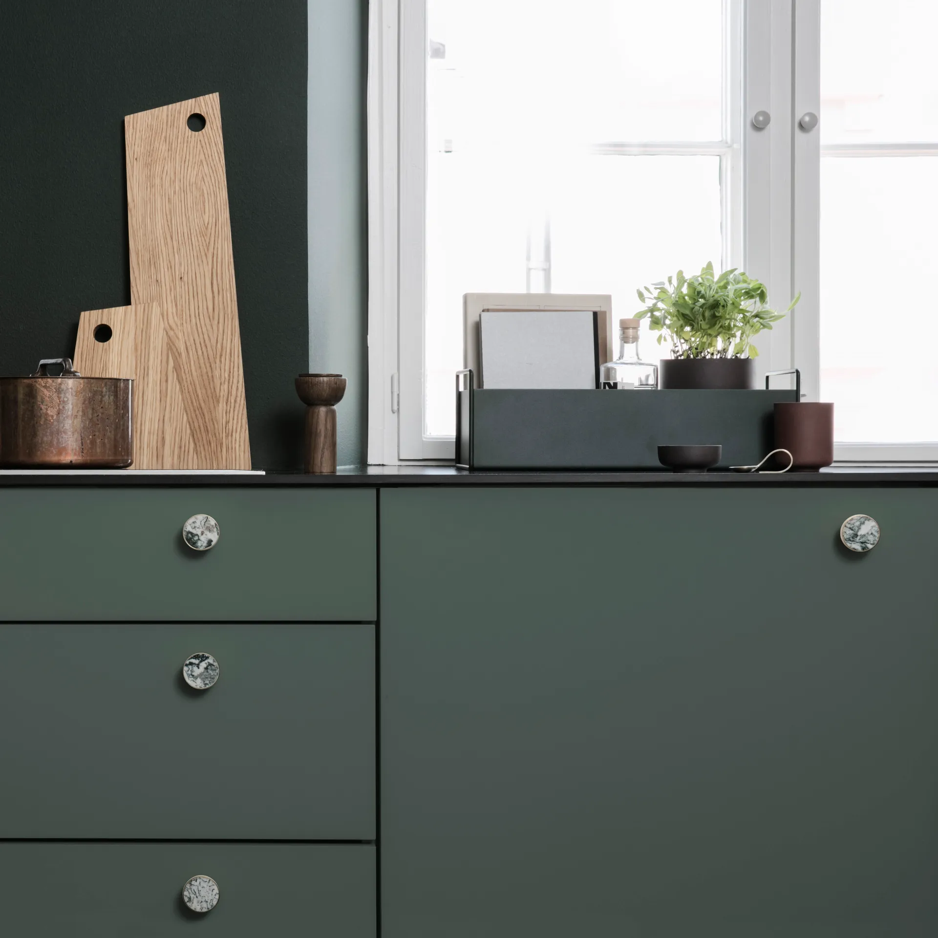 Stone knagg stor, agate moss-messing Ferm Living