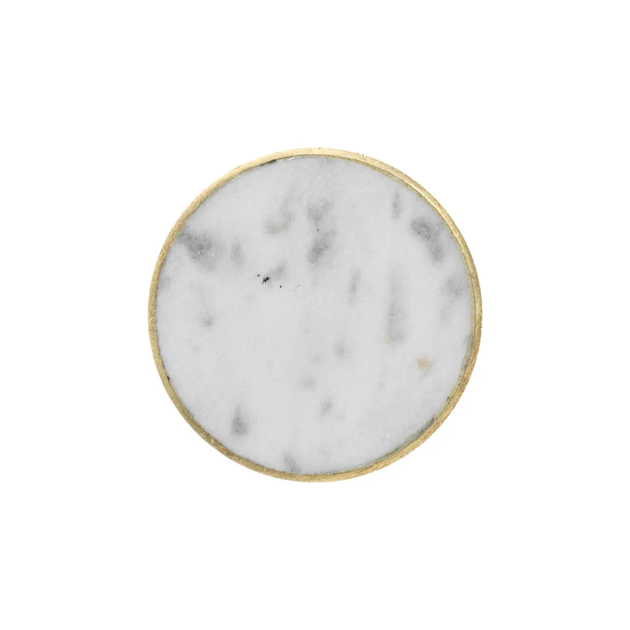 Stone knagg stor, hvit marmor-messing Ferm Living