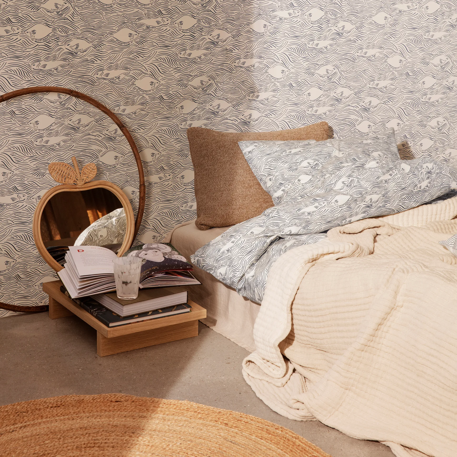 Stream sengesett 140x200 cm, Off white Ferm Living