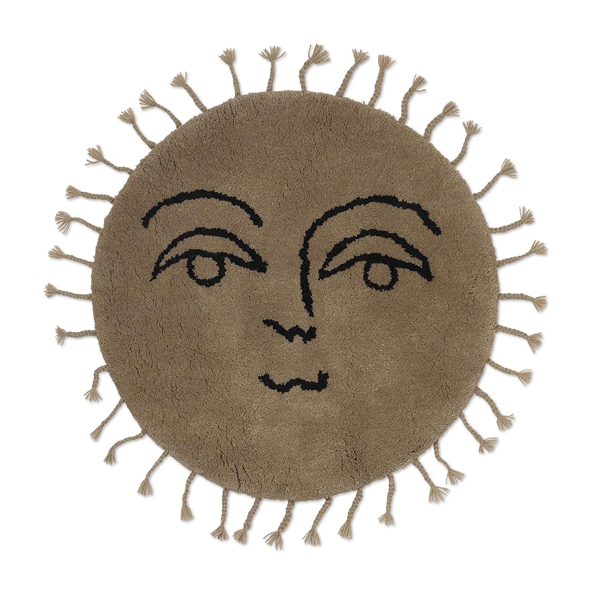 Sun teppe Ø 70 cm, Natural Ferm Living